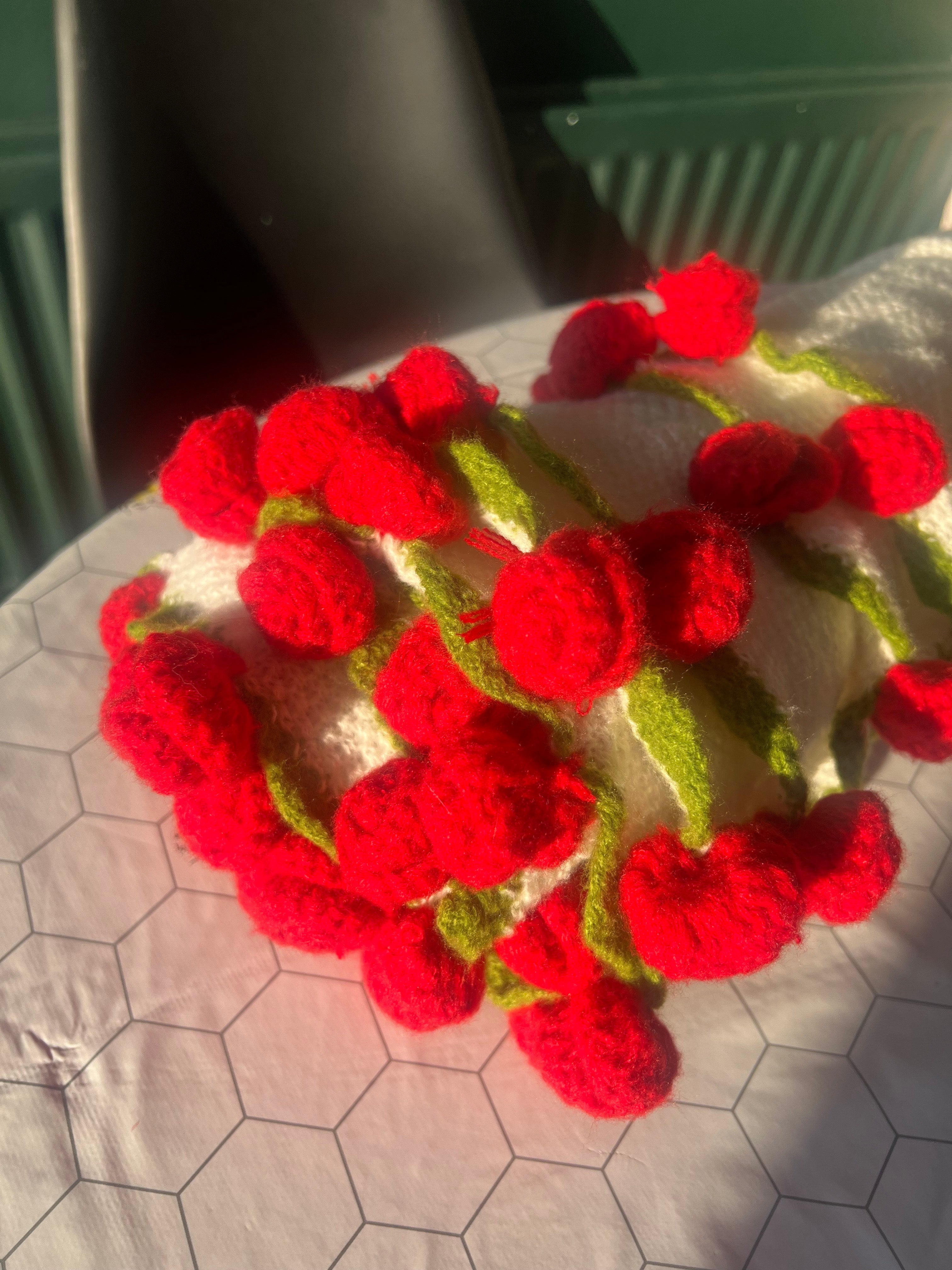 Crochet Rose Bouquet Blanket