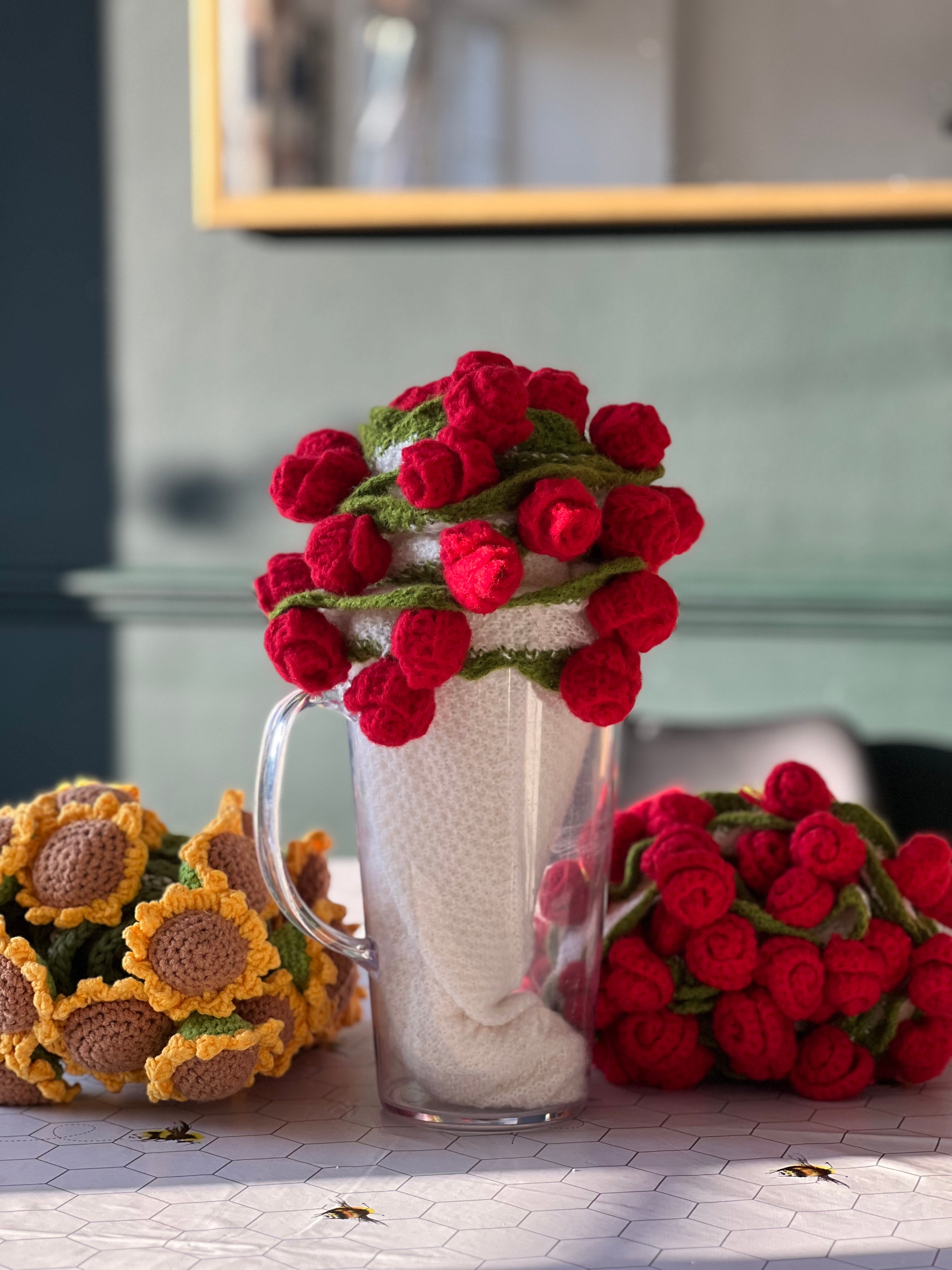 Crochet Rose Bouquet Blanket