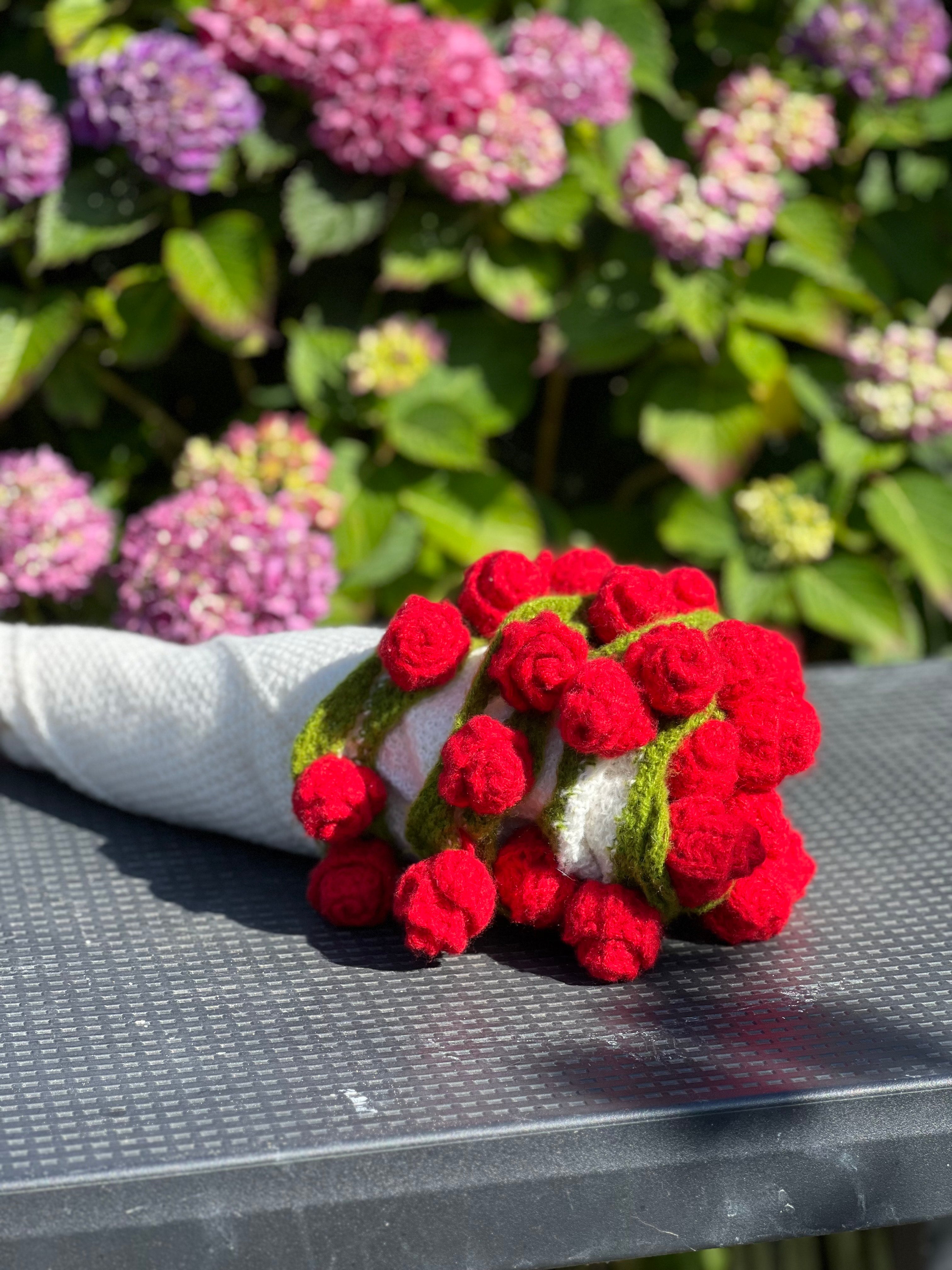 Crochet Rose Bouquet Blanket