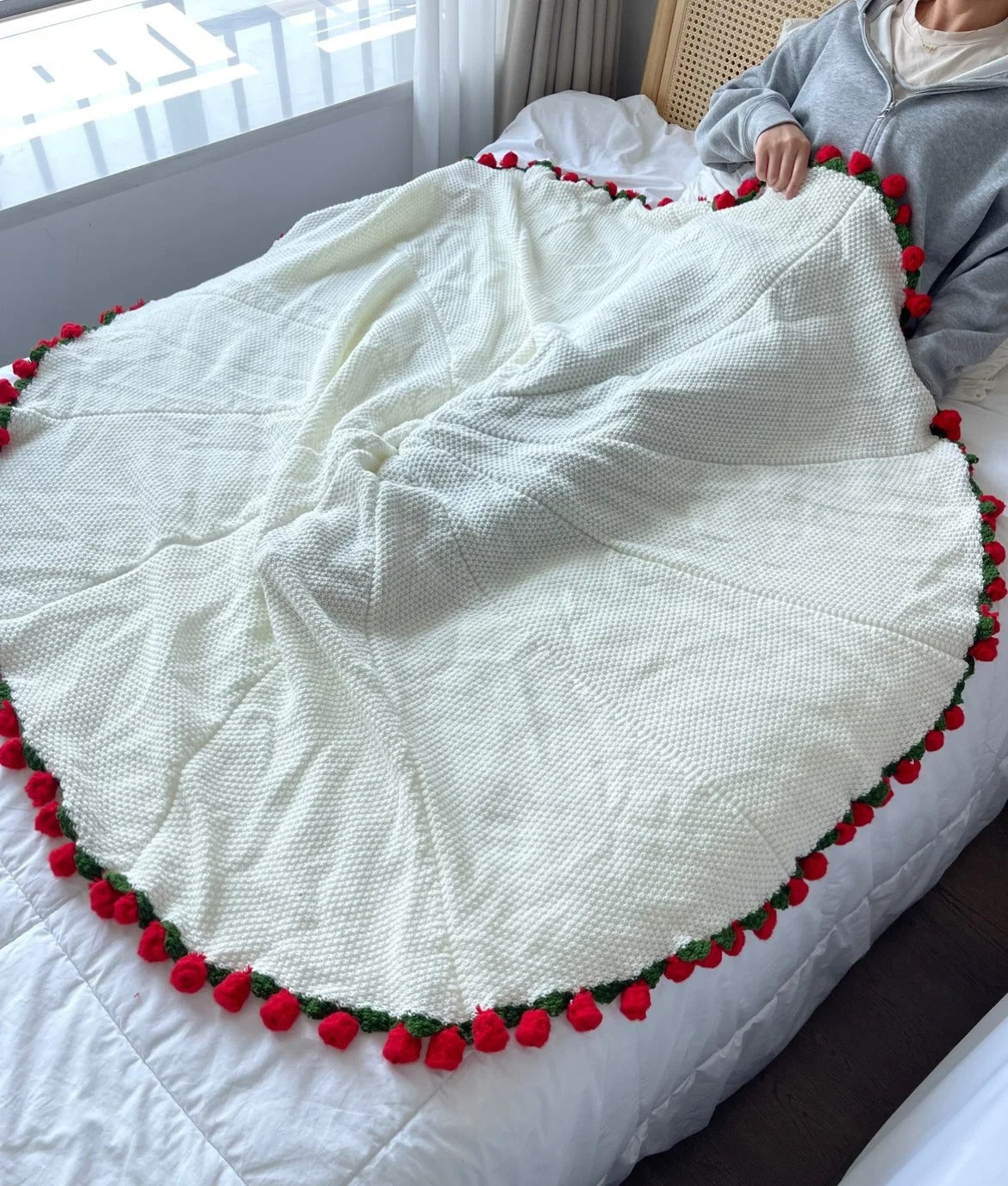 Crochet Rose Bouquet Blanket
